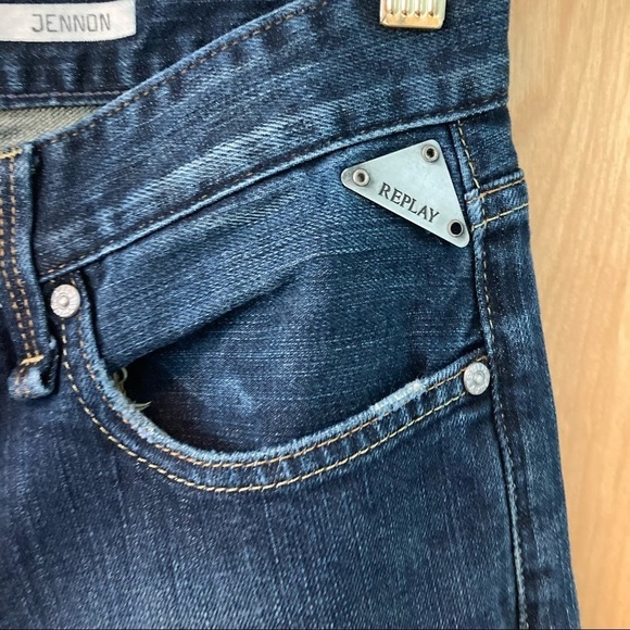 REPLAY Sz 30 Jennon Design Asolo Italy Dark Wash Jeans - Picture 2 of 12